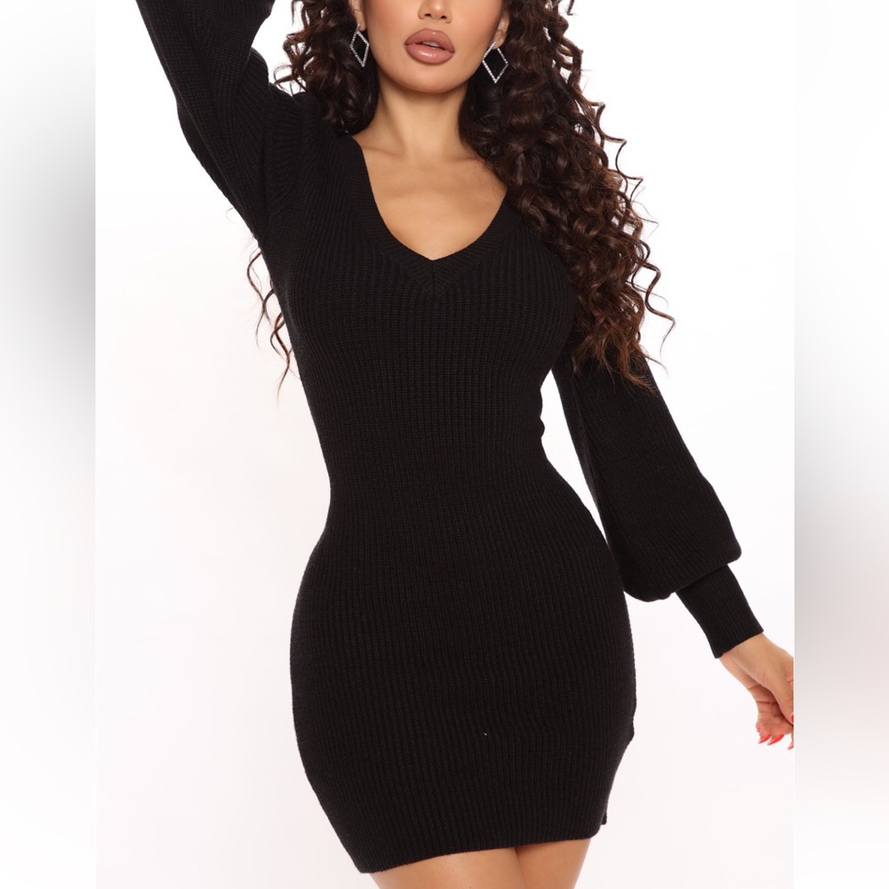 Fashion Nova Steph Sweater Mini Dress